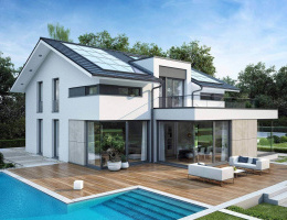Дом из газобетона 800м2 два этажа 20x20